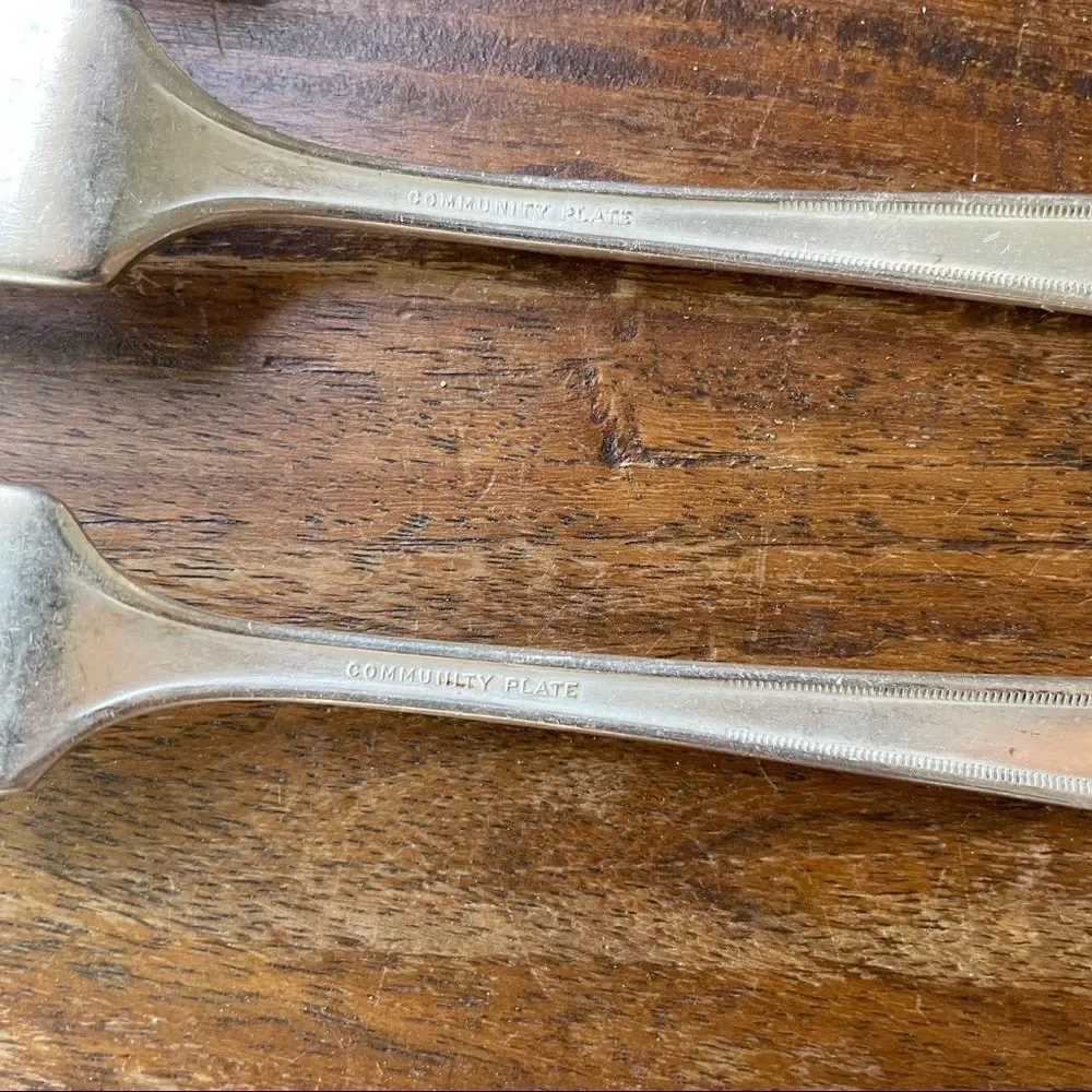 Antique 1921 Oneida Community Plate Grosvenor Grille Forks Set of 6 No Monogram